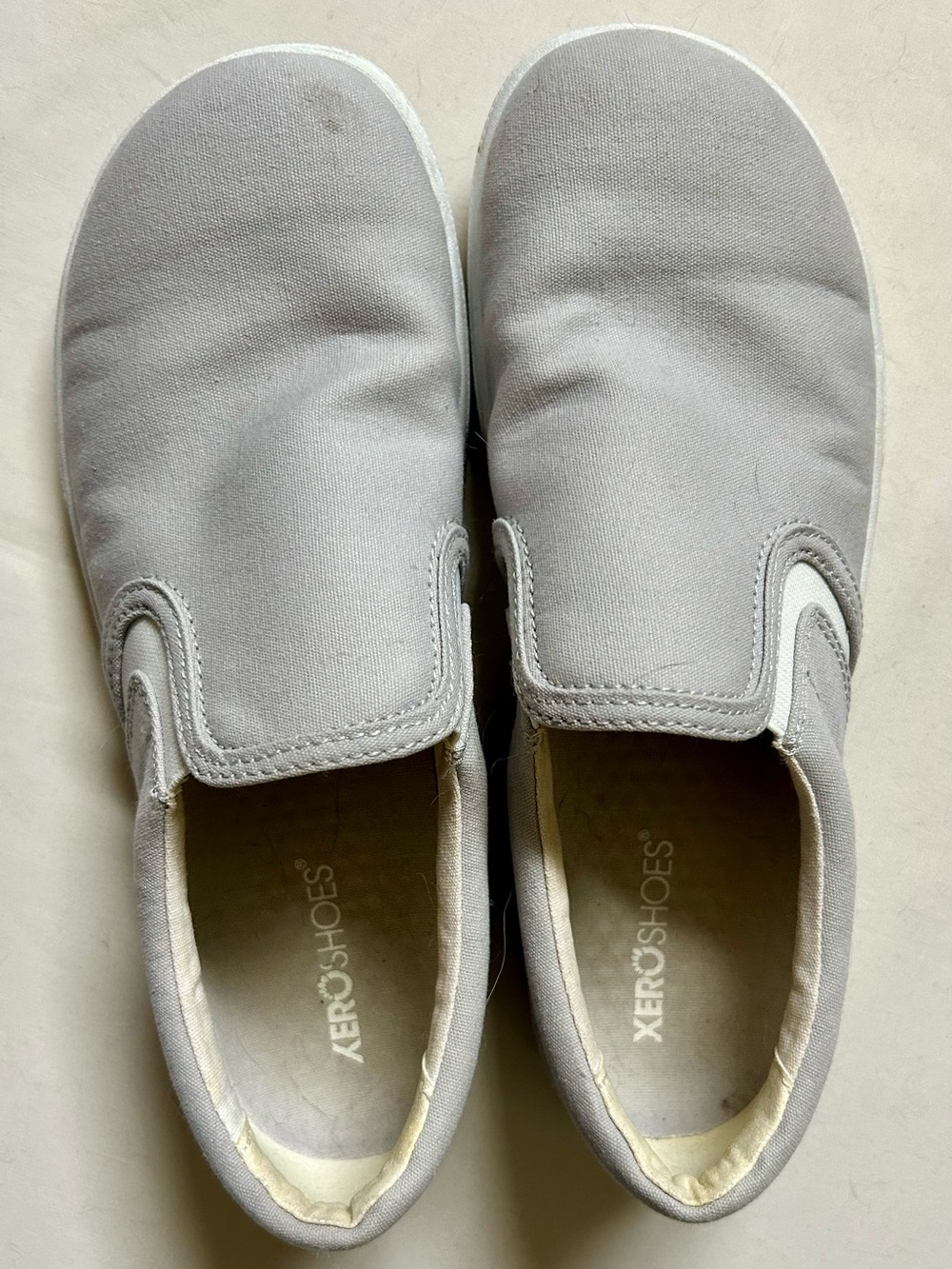 Xero Shoes Women’s Slip-On Canvas Sneakers in Light Gray